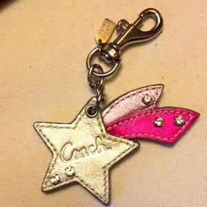 VINTAGE Coach Shooting Star and Rhinestone Purse Charm